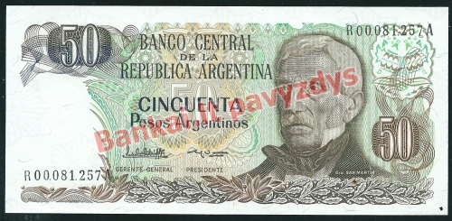 50 Pesų banknoto priekinė pusė