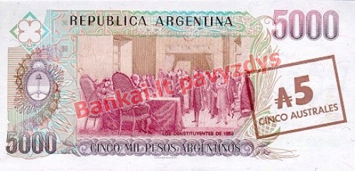 5 Australų banknoto galinė pusė