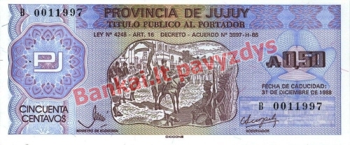 50 Centavų banknoto priekinė pusė