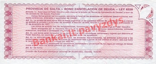 1 Austral  banknoto galinė pusė