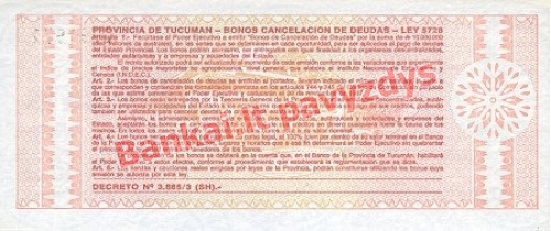 10 Centavų banknoto galinė pusė