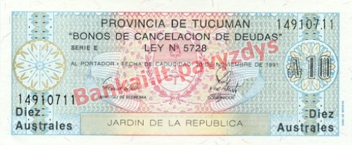 10 Australų banknoto priekinė pusė