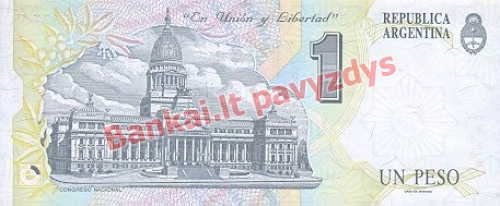 1 Peso banknoto galinė pusė