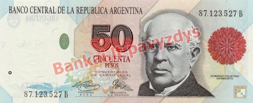 50 Pesų banknoto priekinė pusė