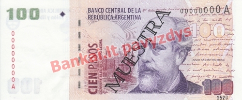 100 Pesų banknoto priekinė pusė