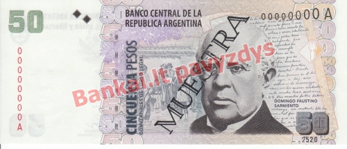 50 Pesų banknoto priekinė pusė
