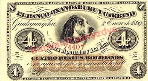 4 Reales  banknoto priekinė pusė