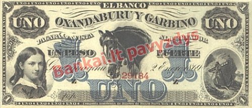 1 Peso banknoto priekinė pusė