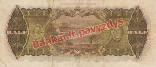 12 Sovereignų banknoto galinė pusė
