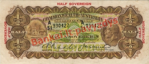 12 Sovereignų banknoto priekinė pusė