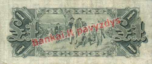 1 Svaro banknoto galinė pusė