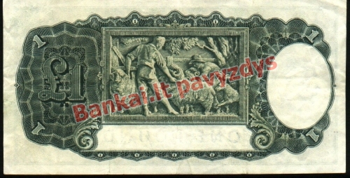 1 Svaro banknoto galinė pusė
