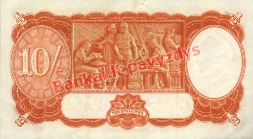 10 Šilingų banknoto galinė pusė