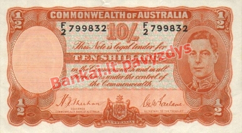 10 Šilingų banknoto priekinė pusė