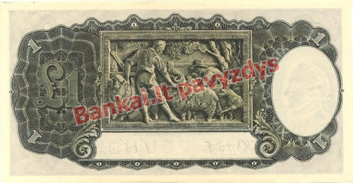 1 Svaro banknoto galinė pusė