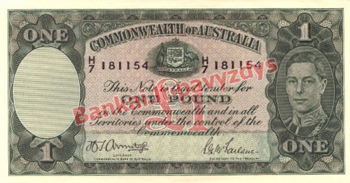 1 Svaro banknoto priekinė pusė