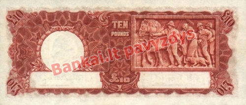 10 Svarų banknoto galinė pusė