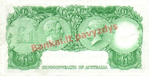 1 Svaro banknoto galinė pusė