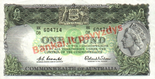 1 Svaro banknoto priekinė pusė