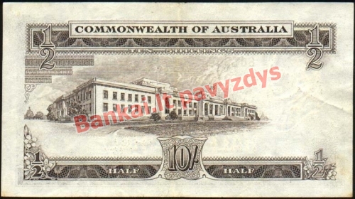 10 Šilingų banknoto galinė pusė