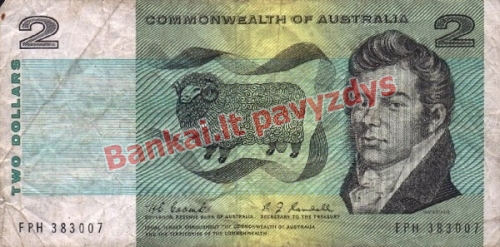 2 Dolerių banknoto priekinė pusė