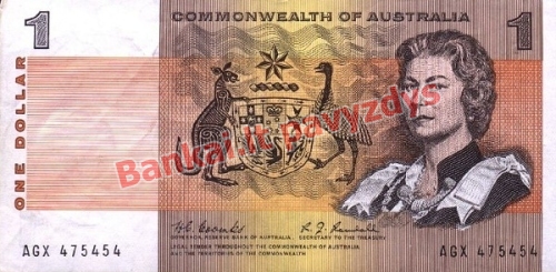 1 Dolerio banknoto priekinė pusė