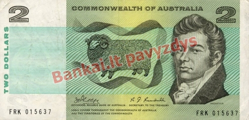 2 Dolerių banknoto priekinė pusė