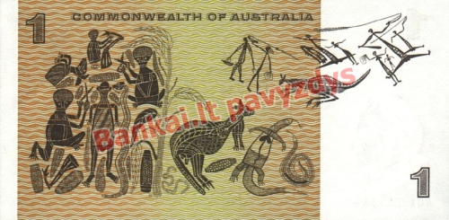 1 Dolerio banknoto galinė pusė