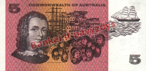 5 Dolerių banknoto galinė pusė