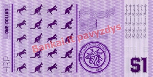 1 Dolerio banknoto galinė pusė
