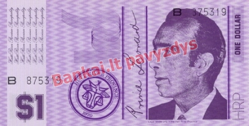 1 Dolerio banknoto priekinė pusė