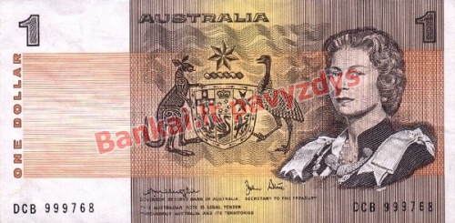 1 Dolerio banknoto priekinė pusė