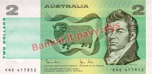 2 Dolerių banknoto priekinė pusė