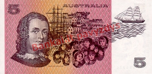 5 Dolerių banknoto galinė pusė