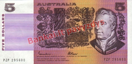 5 Dolerių banknoto priekinė pusė