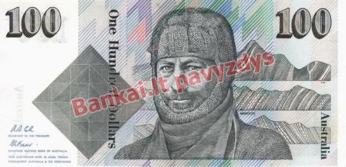 100 Dolerių banknoto priekinė pusė