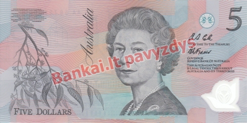 5 Dolerių banknoto priekinė pusė