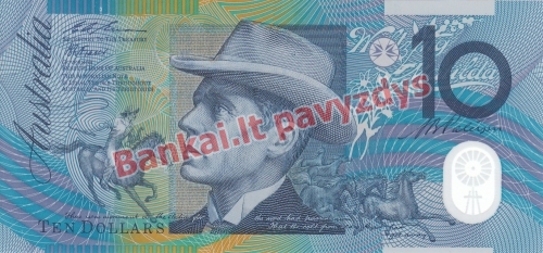 10 Dolerių banknoto priekinė pusė