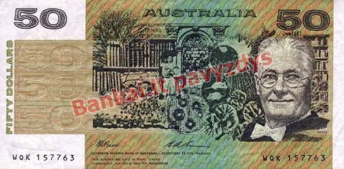 50 Dolerių banknoto priekinė pusė