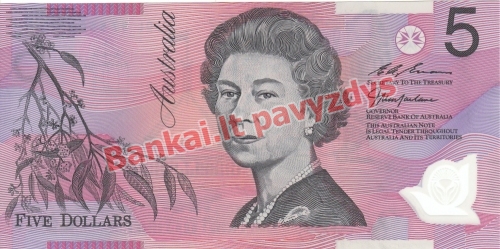 5 Dolerių banknoto priekinė pusė