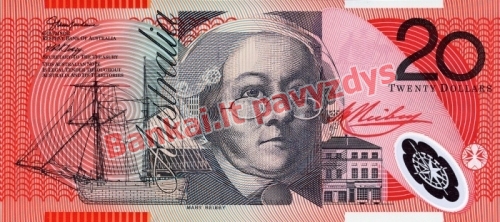 20 Dolerių banknoto priekinė pusė