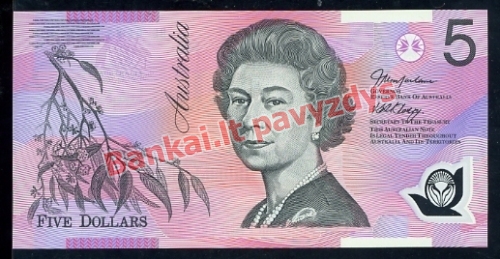 5 Dolerių banknoto priekinė pusė