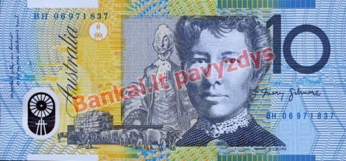 10 Dolerių banknoto galinė pusė