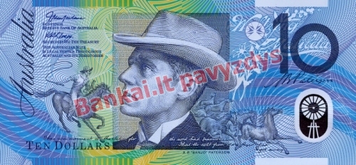 10 Dolerių banknoto priekinė pusė