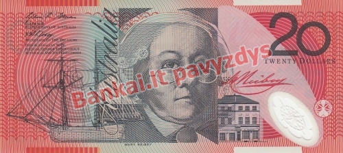 20 Dolerių banknoto priekinė pusė