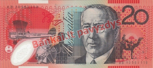 20 Dolerių banknoto galinė pusė
