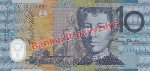 10 Dolerių banknoto priekinė pusė