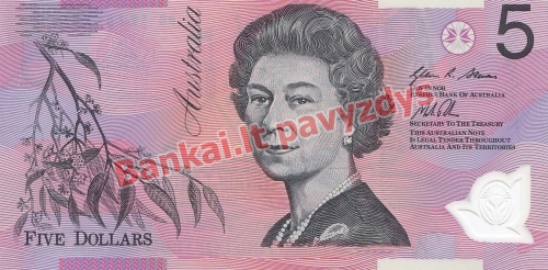 5 Dolerių banknoto priekinė pusė