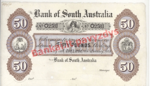 50 Svarų banknoto priekinė pusė