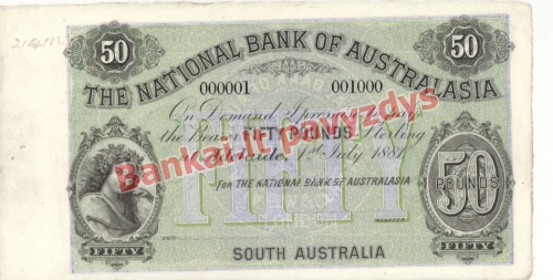 50 Svarų banknoto priekinė pusė